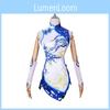 Exquisite Polyester Game Cosplay Costume For Women Elegant Floral Design