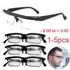 Dial Adjustable Glasses Variable Focus for Computer Reading Distance Vision Eyeglass Unisex Variable Focus Black Frame Glasses