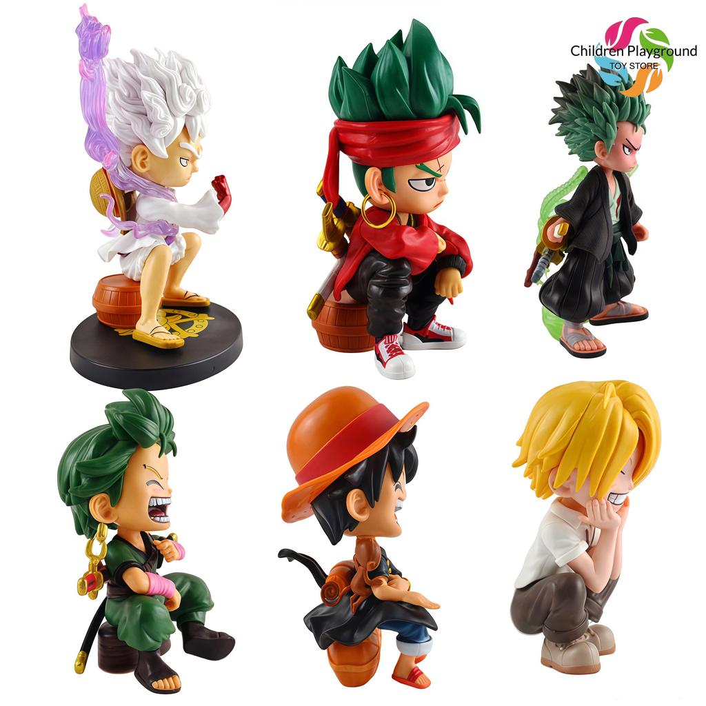 6 Styles One Piece Anime Figure PVC Model Doll Luffy GEAR 5 Figurine Roronoa Zoro Action Figures Collectible Model Doll Toy gift