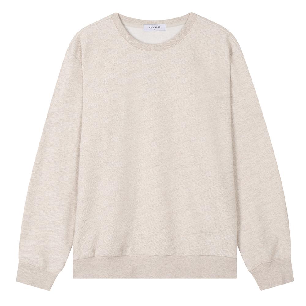 Burkeru Bias Ribbed Round Neck T-Shirt Oatmeal Oatmeal_M
