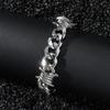 Stainless Steel Thorn Cuban Link Chains Bracelet for Men Women Barbed Wire Chain Bracelets  Adjustable Punk Emo Style Jewelry