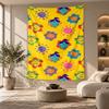 Decorative Tapestry,Mr. Men & Little Miss Printed Wall Art, Lightweight Wall Hanging For Bedroom Background
