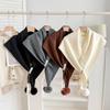 Soft Thick Knit Scarf Shawl Solid Color Neck Wrap Triangle Knit Scarf  for Women Winter Daily Use