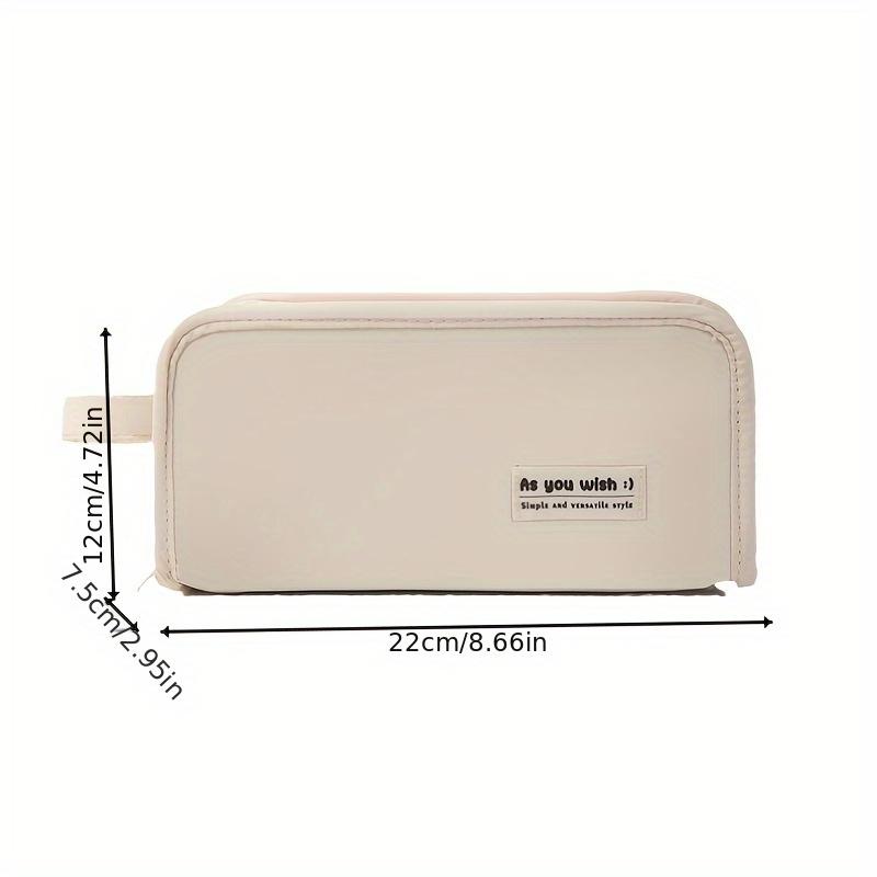 Multi-Layer Large Capacity Pencil Case with Compartments Minimalist Aesthetic Pen Bag for Office School Stationery Organization
