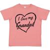 Inktastic I Love My Grandad In Black Chalk Heart Toddler T-Shirt Family Grandpa