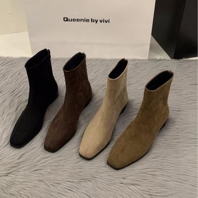 Fashion High Quality Mid-Calf Women's Boots Fashion Back Zip Modern Boots Women Hot Sale Solid Shoes Women Botines De Mujer Boots Ladies