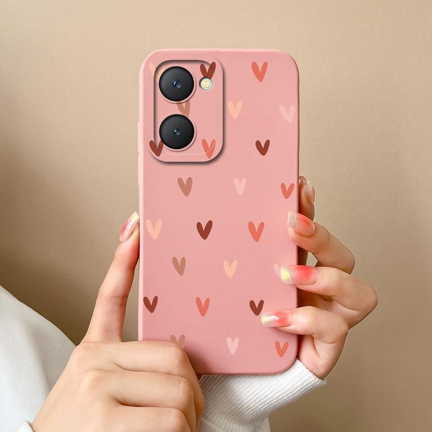 For Vivo Y03t Y02t Y18i Y18t iQOO U5x Z9 Lite Y400 Pro Phone Cover Fashion Love Pattern Soft Silicone Anti Slip Premium Protection Case For Vivo Shell