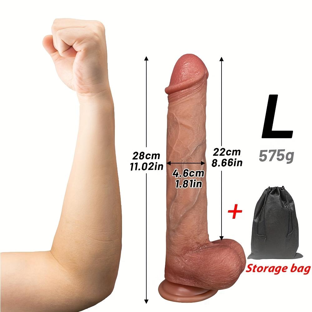 16.33-Inch Extra Long Realistic Dildo with 5 Size Options– Soft Flexible Silicone with Strong Suction Cup, Lifelike Texture for Women & Couples Adult