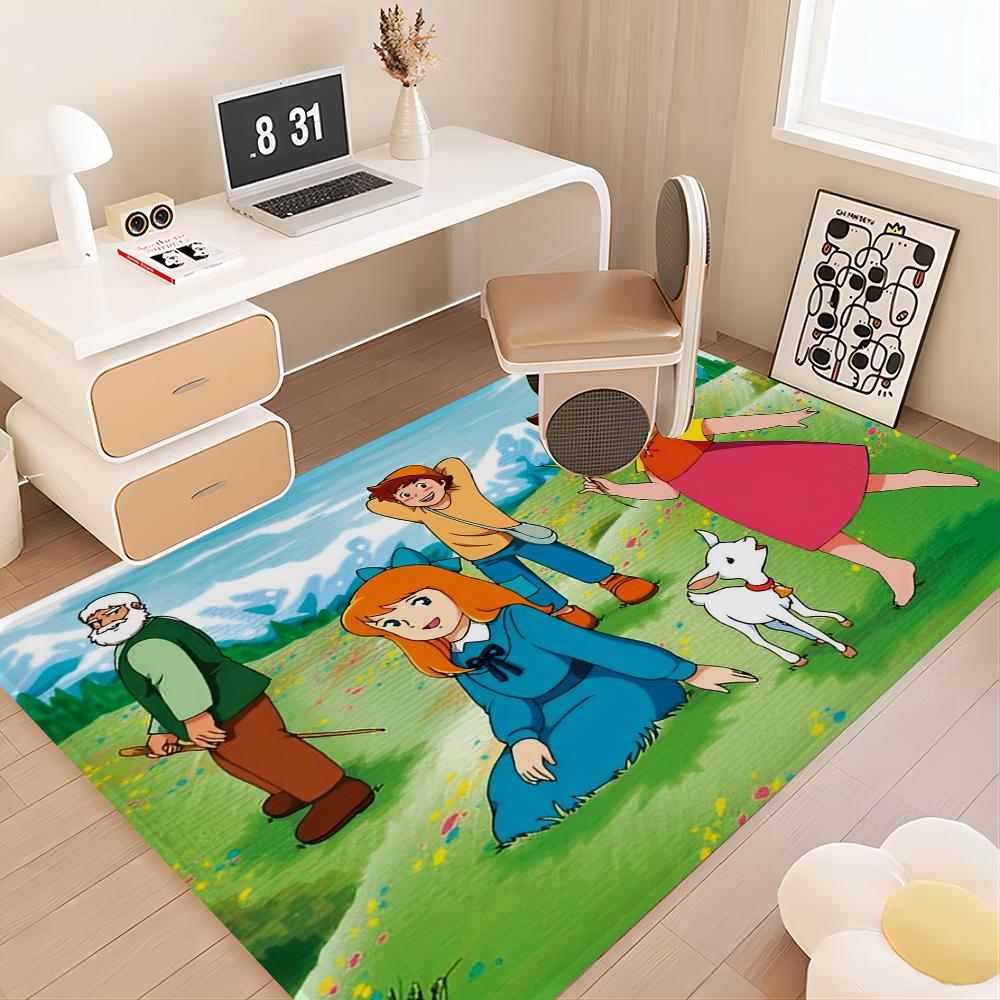 Heidi Cartoon Floor Mat Floor Mat INS Style Soft Bedroom Floor House Laundry Room Mat Anti-skid Household Carpets