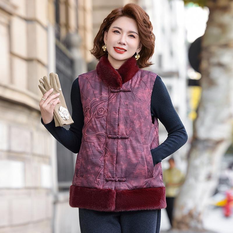 Damen Mehrzweck-Herbst- und Winterkleidung Verdickte ärmellose Weste Jacke Neue Weste