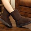 2025 Women's Fashionable Mid-Calf Winter Snow Boots - Warm and Stylish Plus Size