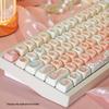 MOA Cute Pink Strawberry Kitten Keycaps Set for Mechanical Keyboards (75/98)