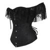 Shaping clothes, one shoulder, lace mesh, short sleeved corset, sexy and fashionable stage performance, shaping top, bone clothes