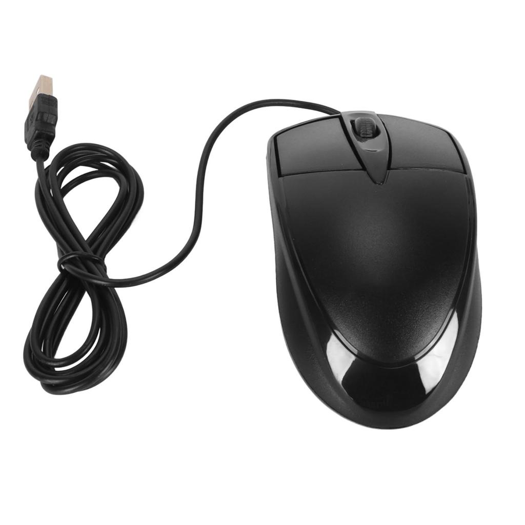 Kabelmaus 1000 DPI 1,5 m langes Kabel 3 Tasten Robustes ABS Plug and Play Gaming-Maus für Zuhause Schule Büro