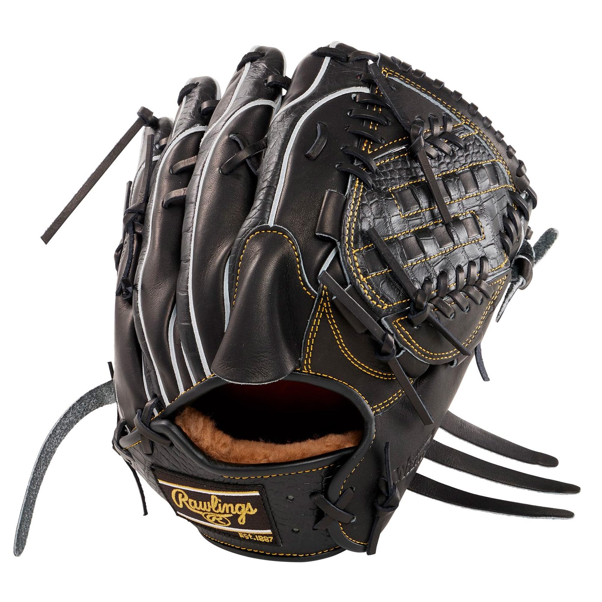 

Rawlings Adult Baseball Glove Rigid PRO PREFERRED Wizard Embossed GH4FPW2A15MG Size inches pitchers hand [For Pitchers] #02 Black/Croc 11.75 For