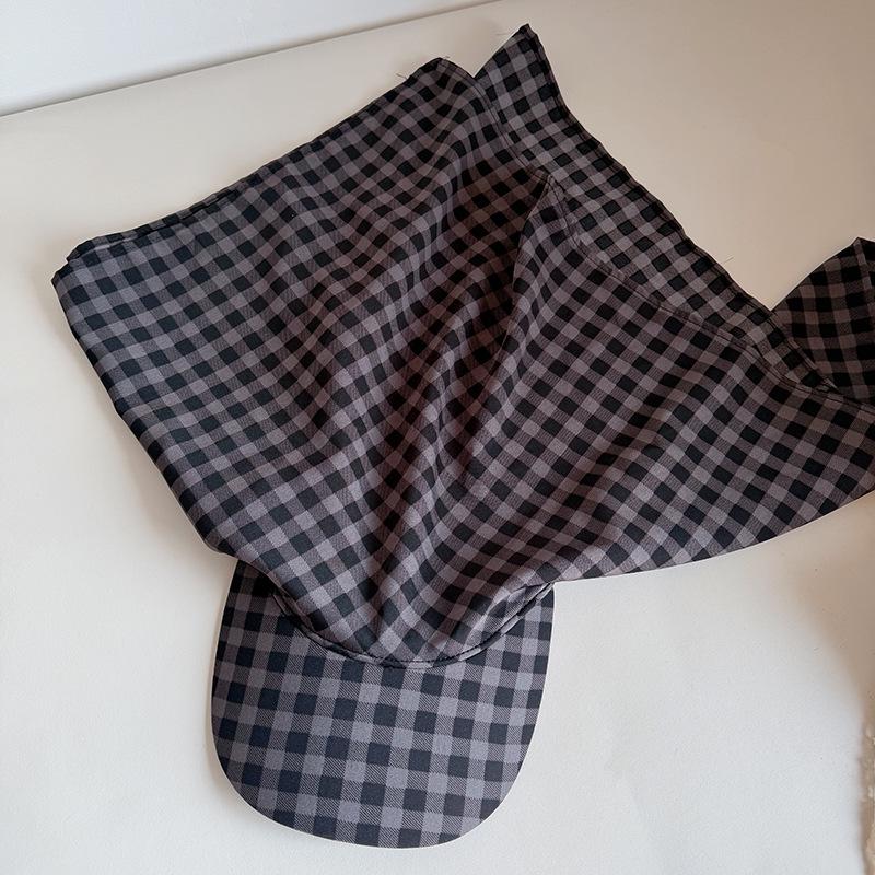 Cappello con Fascia a Quadri Moda Donna Retrò - Cappellino Estivo Snellente, Protettivo dal Sole