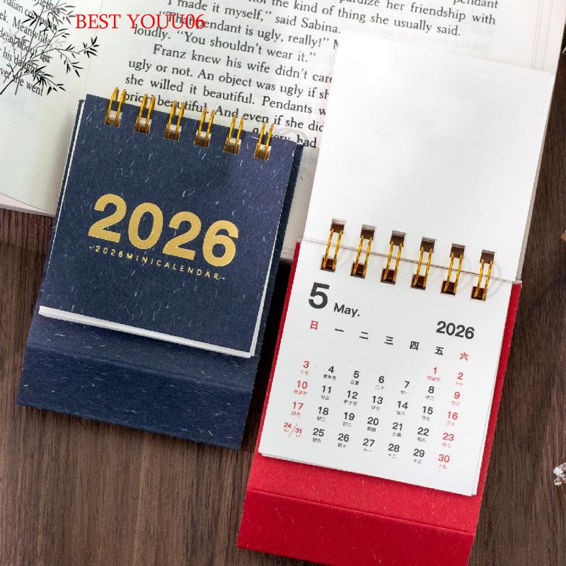 (YOUU06)2026 Mini Simple Calendar Small Desk Calendar Coil Calendar Planner Desktop Decoration Office Stationery New Year