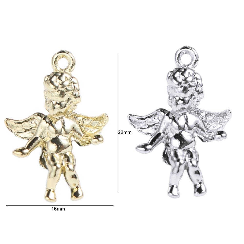 2Pcs/set Mini Cupid Single Pendant Zinc Zinc Zinc Alloy DIY Cupid Necklace Accessories  Jewelry Makings