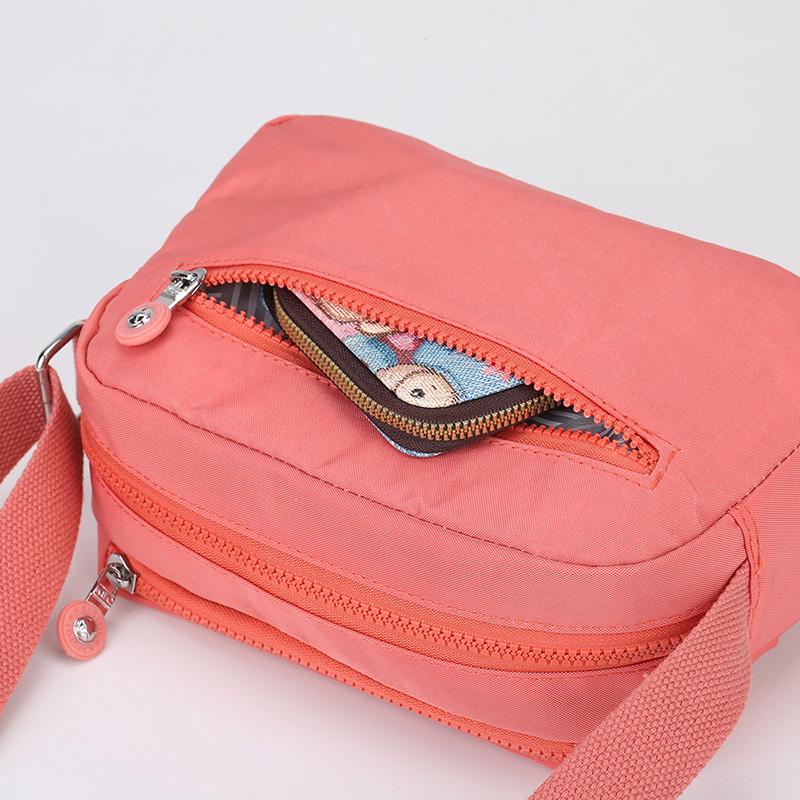 Women's Multi-Pocket Shoulder Bag Nylon Small Bag Lightweight Crossbody Bag