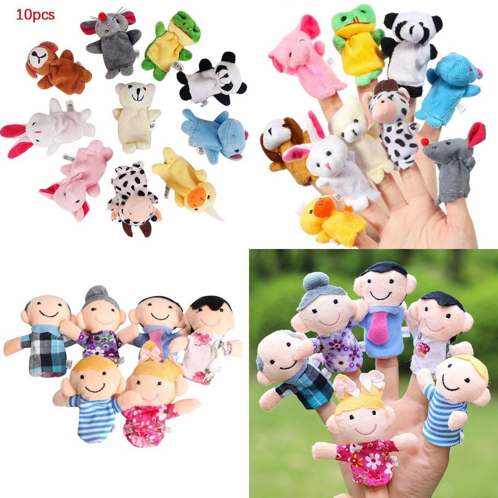 Cute Finger Puppets Doll Set For Kids Educational Family Entertainment 6/10/12 Pcs
