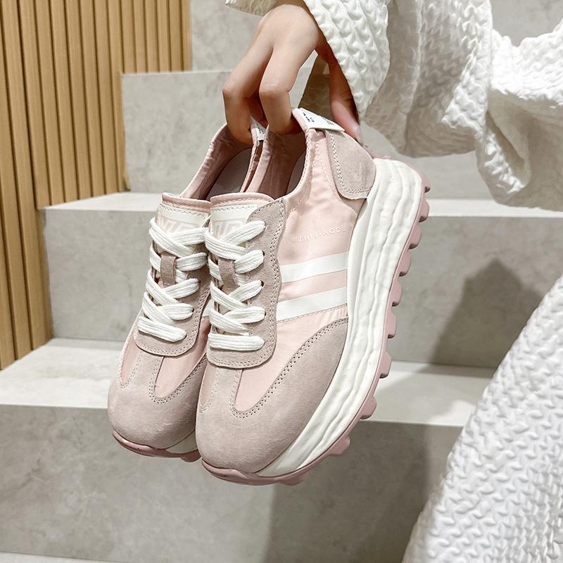 Inner Heightening Platform Retro Dad Shoes Women's Spring New Sports Shoes Casual Shoes German Training Shoes Forrest Gump Shoes