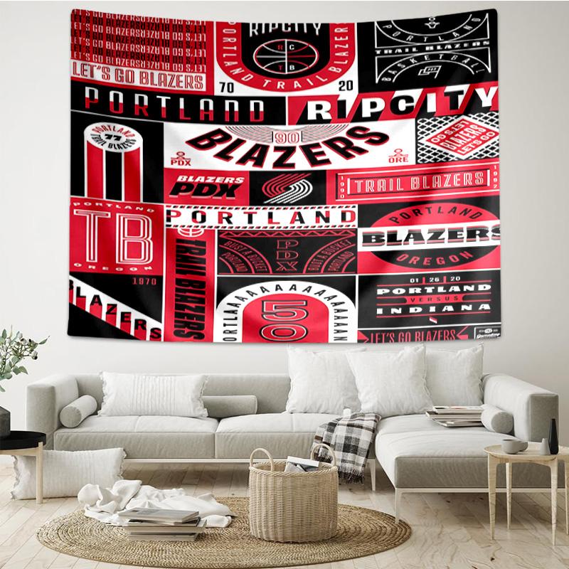 Trail Blazers Logo Quick-Dry Tapestry Hanging for Bedroom,Livingroom, Playroom,Decor Art Room Wall Tapestry Holiday and Birthday Gifts