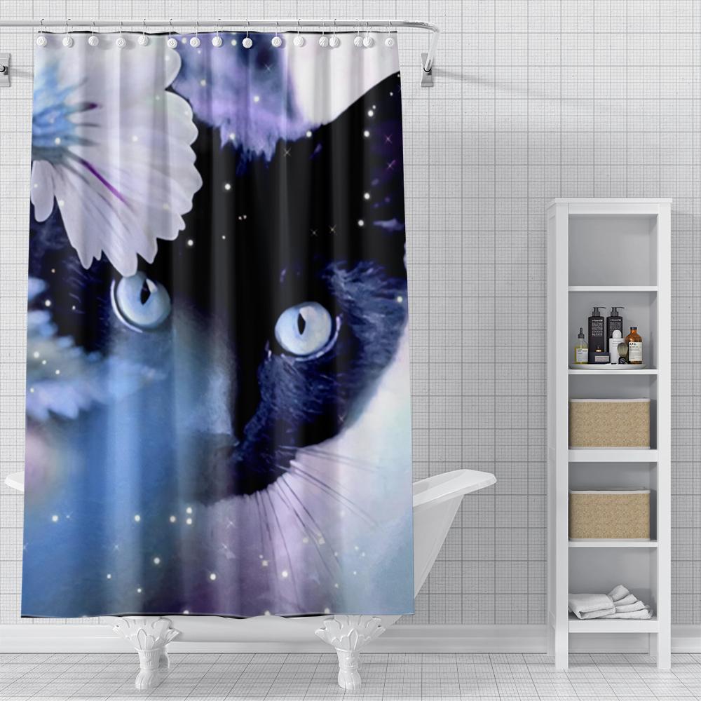 Home Shower Curtains for Bathroom Landscape Animals Waterproof Fabric Bathroom Curtains Modern Shower Curtain 180x200 240x200