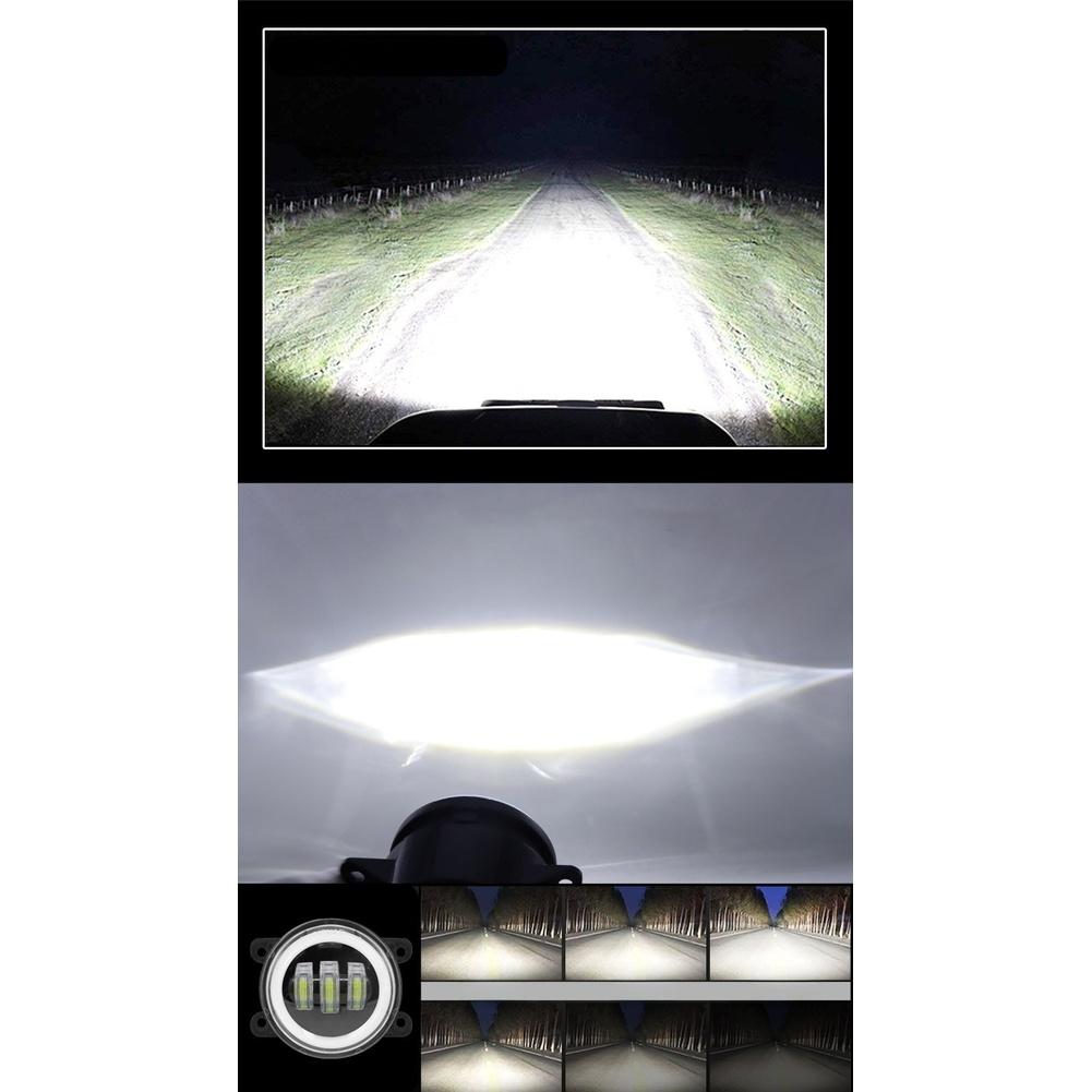 2/1 Stück Helle 6000K 10-30V Auto-Nebelscheinwerfer 4 Zoll 3,5 Zoll LED-Nebelscheinwerfer Ring Weiß Gelber Ring Für Offroad-Fahrzeug Scheinwerfer