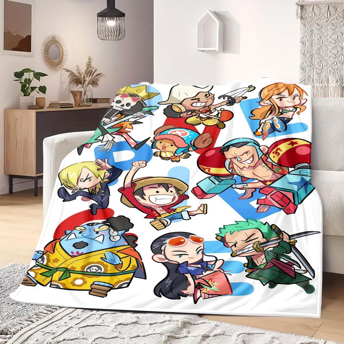 

ONE PIECE Print Blanket Warm Comfortable Flannel Blanket Suitable for Bedrooms,Sofas, Beds,Chairs,Travel -QIAO76 75x90cm