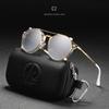KDEAM Steampunk Clip On Sunglasses Men Round Sun Glasses Women Baroque Carved Legs All-matching Size With Box