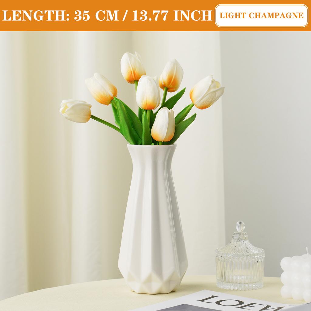 3PCS Artificial Tulip Bouquet Real Touch Long Stem Flowers for Wedding Garden Decor Home Vase Centerpiece Mother's Day Gift