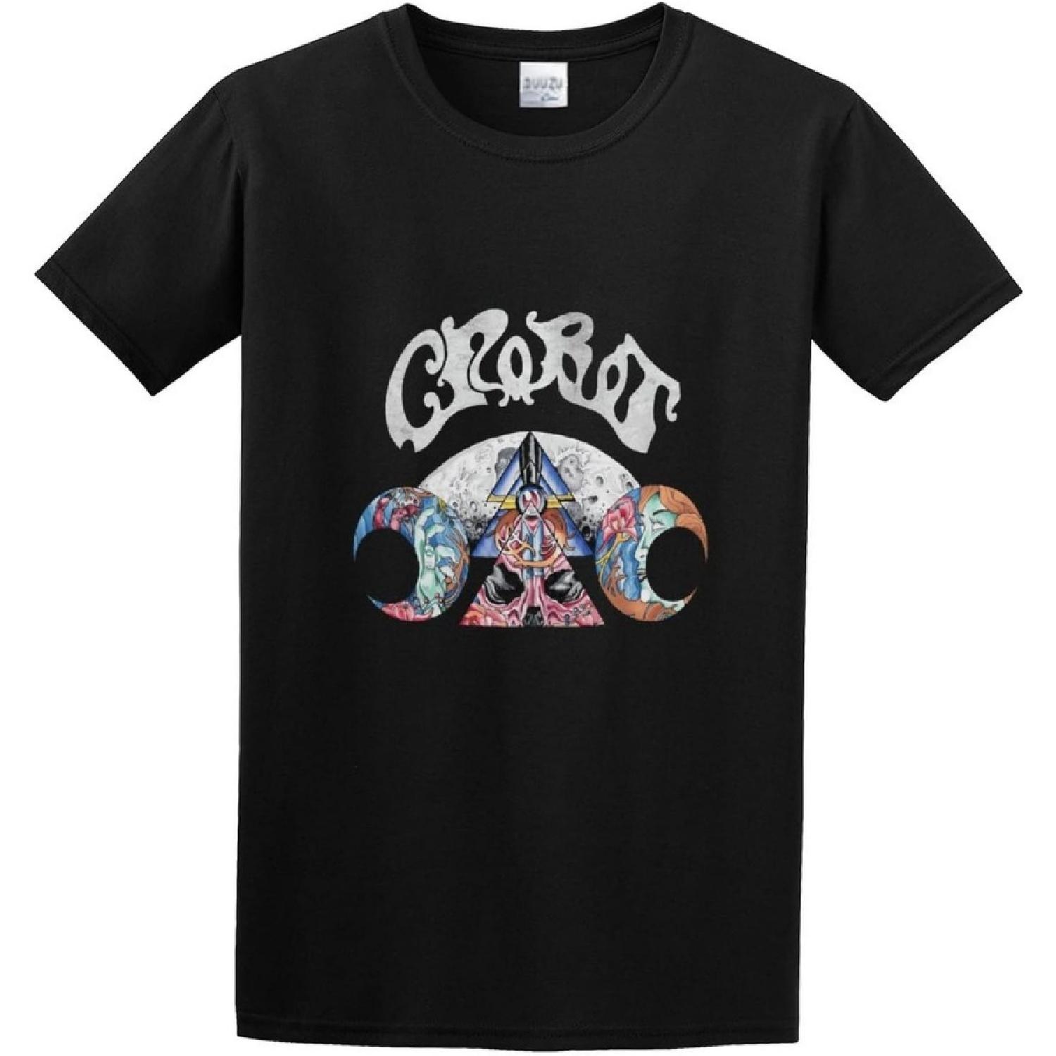 Ouybia Crobot Rock Unisex 100% Cotton Short-Sleeve T-Shirts Black S