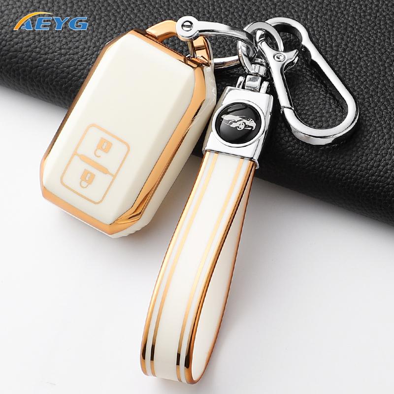 New Fashion Soft Tpu Car Key Case Cover Shell Fob For Suzuki Swift Wagon R Jimny Sierra Spacia Ertiga 2 Buttons Auto Accessories