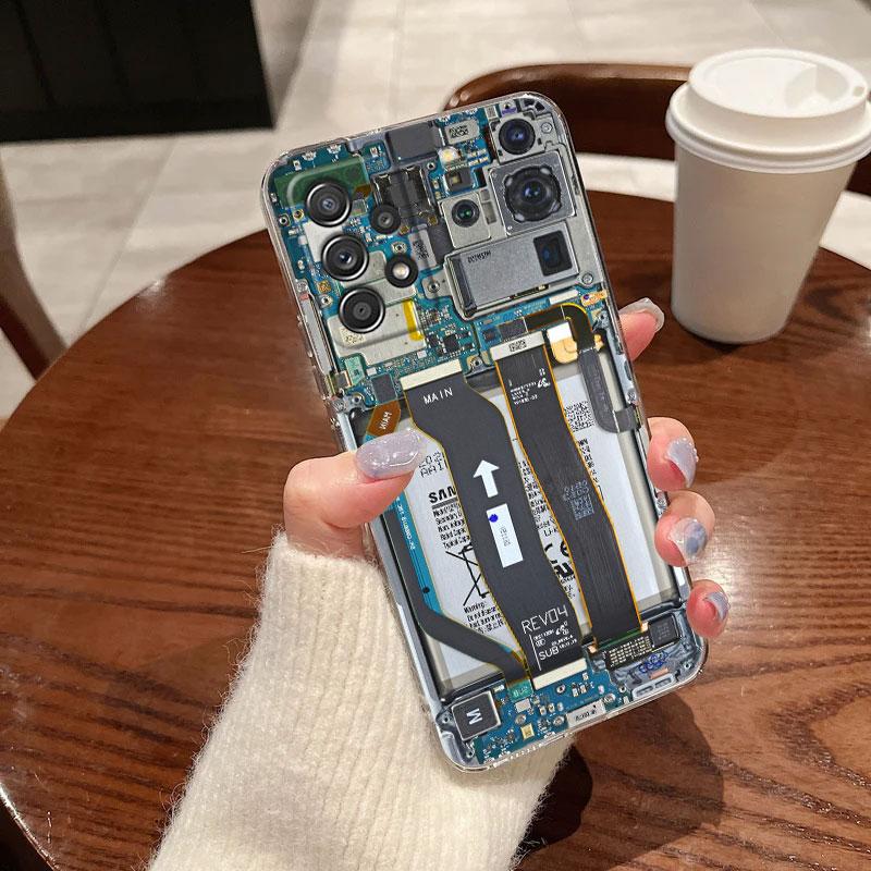 Cassette Tapes Circuit Board Games-Bays Phone Case For Samsung A56 A57 A37 A55 A54 A36 A35 A26 A25 A16 A17 A07 A52 A34 A73 Cover