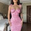 Spring New Small Floral Suspenders Large Skirt Dress Women's Clothing Fashion Casual Long Beach Dress for Party