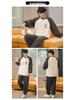 Men's Winter Thickened Coral Fleece Pajamas: Cute Cartoon Warm Homewear Set for Teenagers and Students