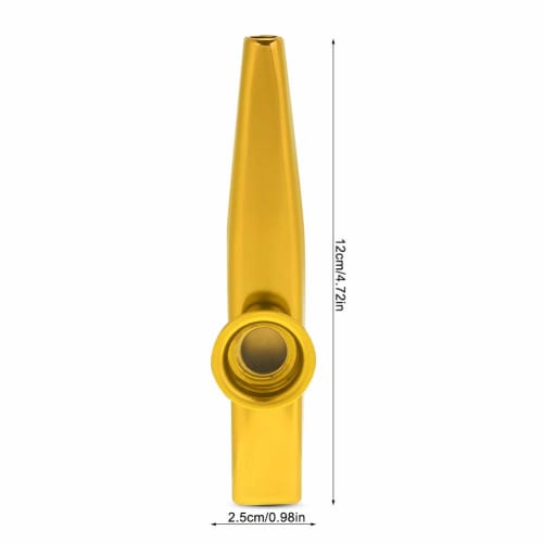 Aluminum Kazoo for Music Lovers, Humming and Solo Playing, Perfect for Bands and Party Accompaniment (Gold)
