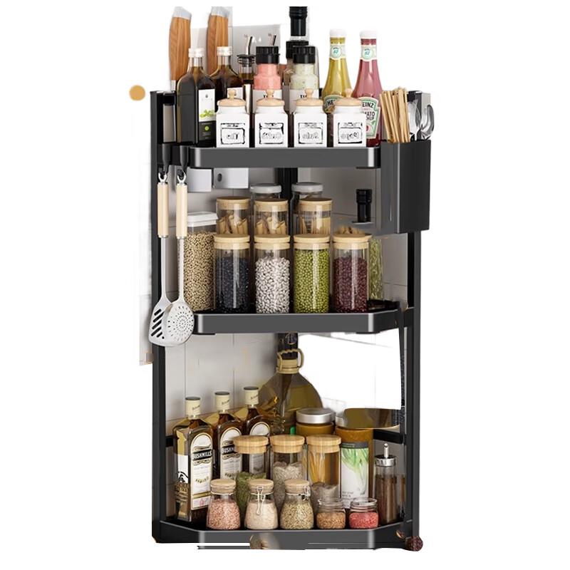 Modern 3-Tier Countertop Corner Spice Rack