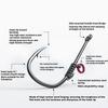 1PC Live Shrimp Fixing Hook Heavy Duty Carbon Steel Barbed Fishhook With Hole Live Bait Holder Carp Fishing Jig Worm Hooks