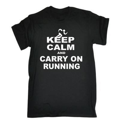Bleib ruhig und lauf weiter T-Shirt Offiziell Lauf Training Geburtstagsgeschenk