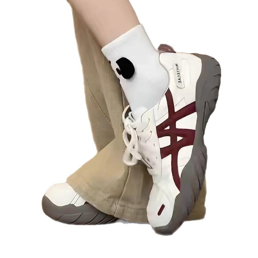 Leather Version~ Thick-soled Inner Height-increasing Leather German Training Shoes for Women's 2025 Autumn and Winter New Forrest Gump Sports an