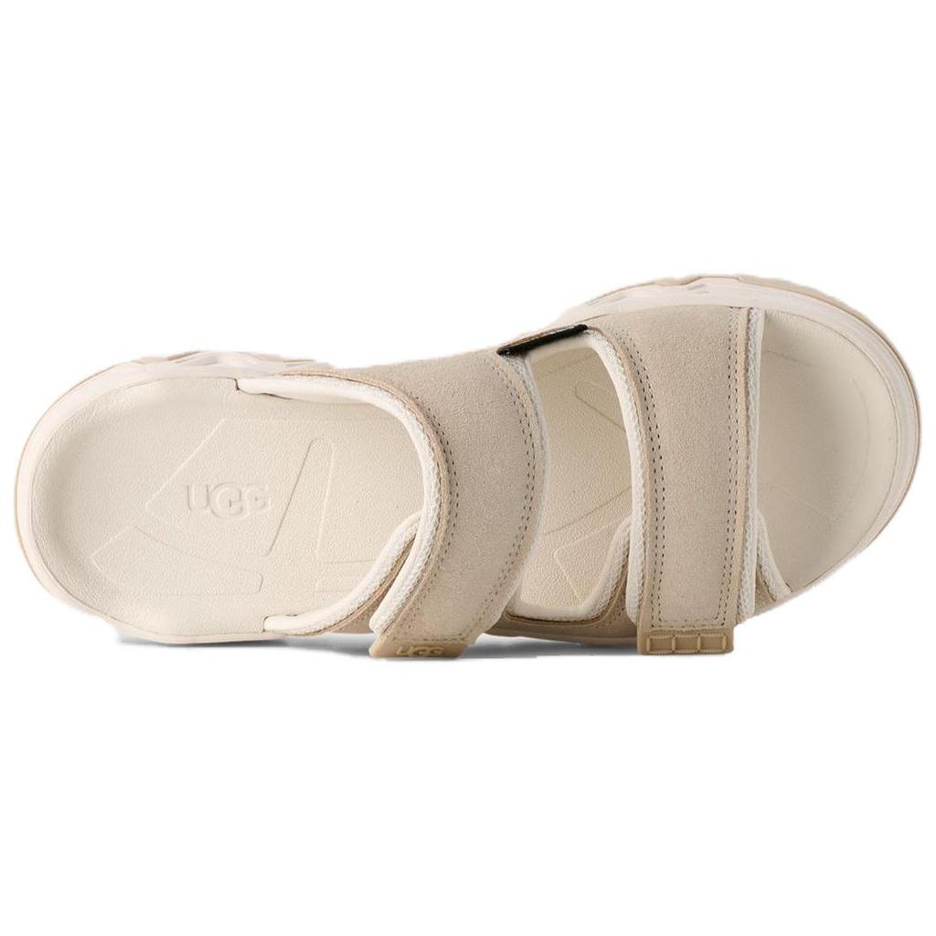 UGG Cap Outdoor Series Round Toe Thick Sole Velcro Commuter Versatile Non-Slip Slide Sandals Unisex Sandals Light-Beige 1167497-LHB