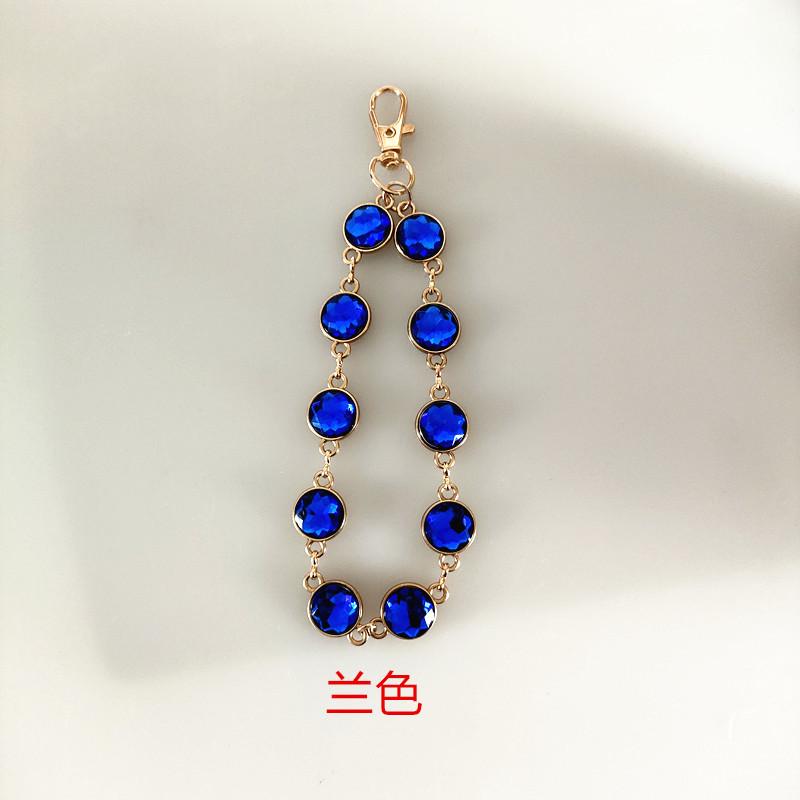 Rhinestone Decorated Alloy Beaded Neck Hanging Mobile Phone Chain Accessory For Women