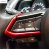 Gear Shift Panel / Dashboard AC Air Vent / Water Cup / Steering Wheel Cover Trim For Mazda CX-3 CX3 2016 - 2024 Red Accessories