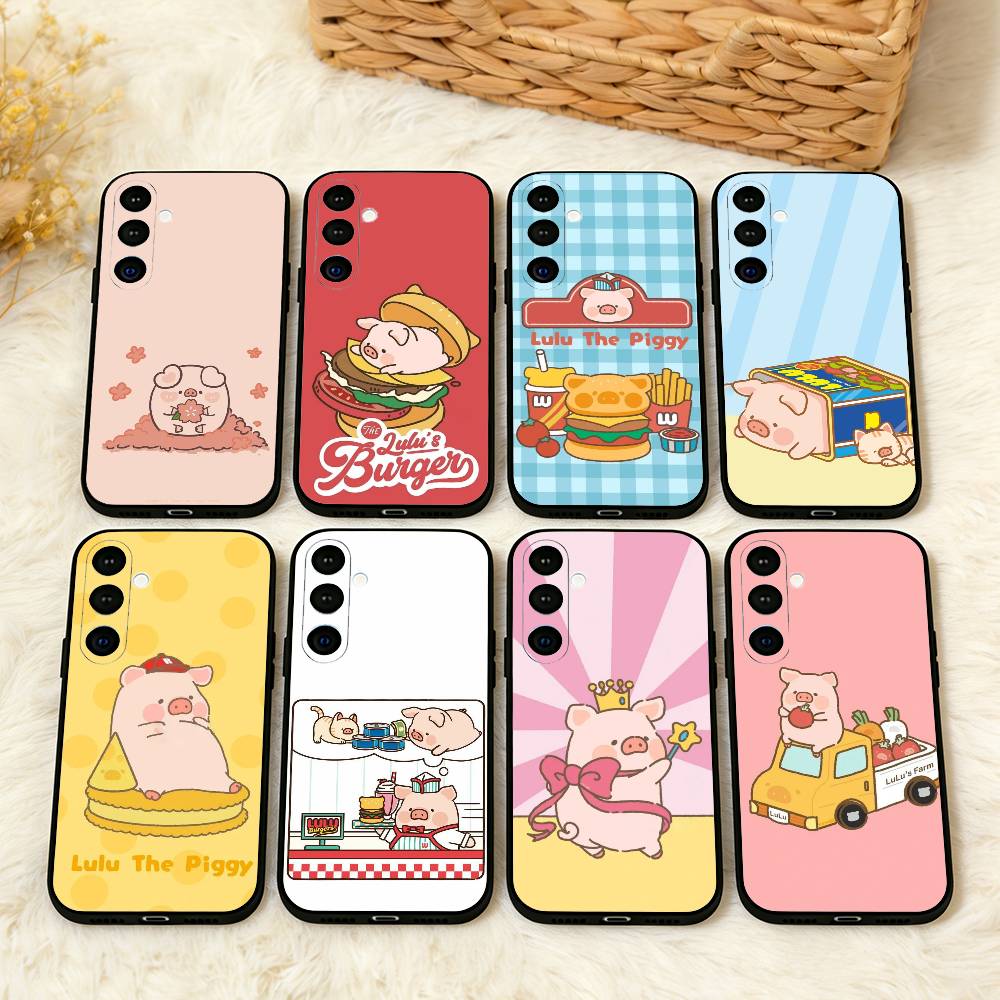 Soft-Soft Lulu Phone Case For Samsung A73,72,71,A52,51,40,41,A22,A32,31,A13, Soft Black Shell