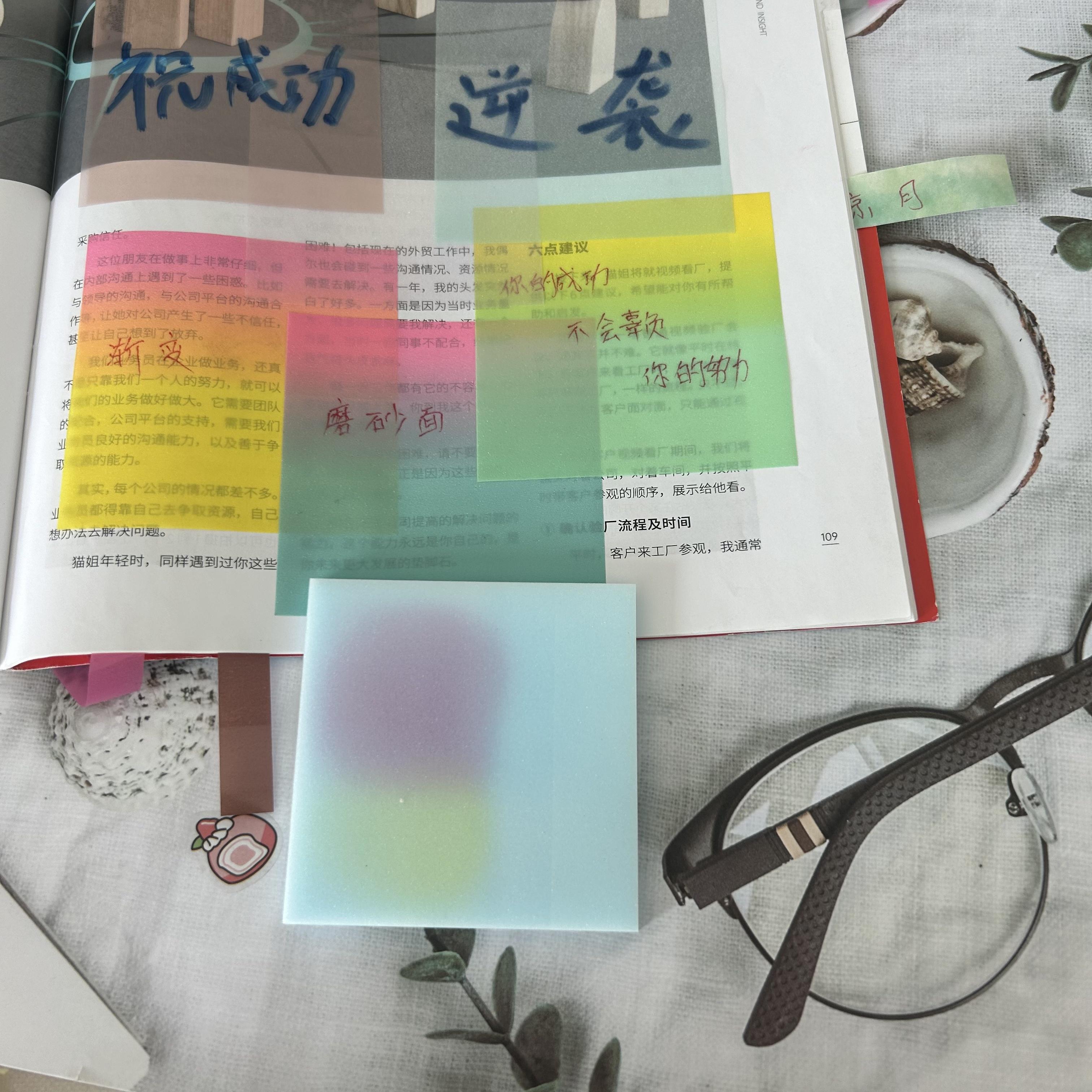 

50 Sheets/pad Transparent Sticky Notes Pad Waterproof Self-Adhesive Clear Memo Message Reminder Home Office School Supplies
