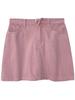 Summer new Korean version of versatile solid color skirt women's high waist and thin casual A-shaped skirt student denim short skirt tide