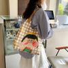 New large-capacity vest bag, commuter canvas bag, women's handheld shoulder bag, summer student tote bag