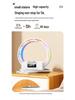 L-35 Bluetooth Speaker with Wireless Charger, Night Light, Clock, and Phone Stand