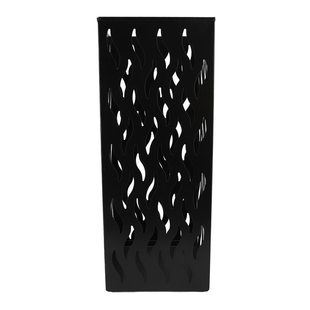 Entryway Umbrella Stand Fashionable Metal Storage Bucket Indoor Rain Umbrella Organizer for Home and Office Black